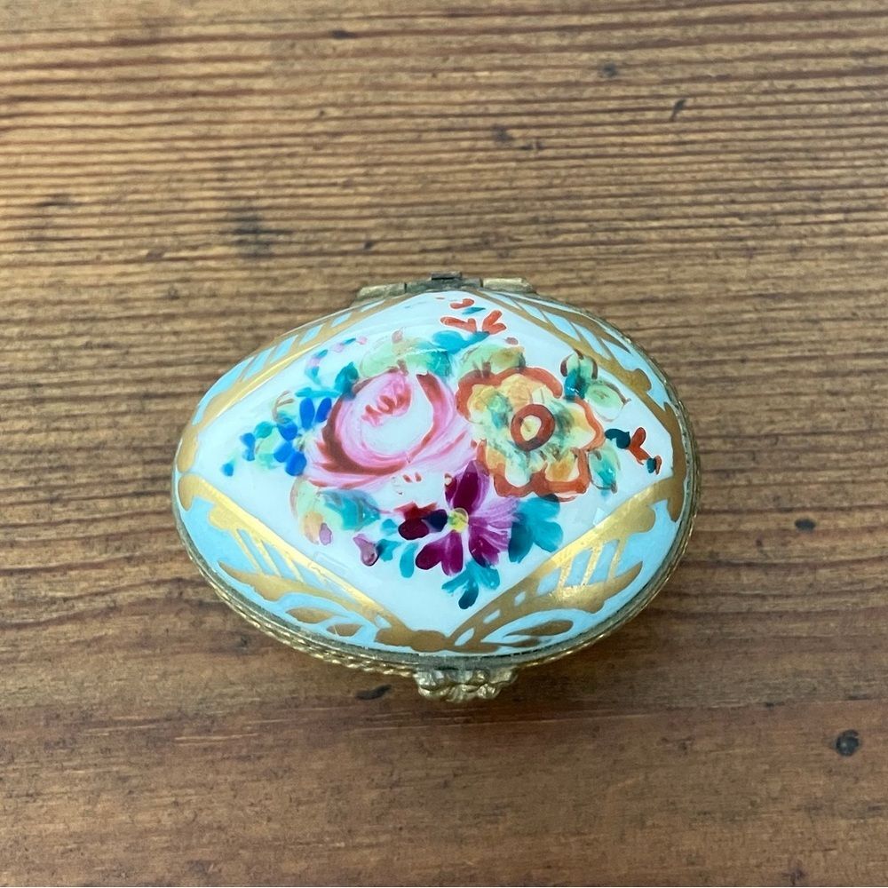 Limoges Porcelain Egg Trinket Box